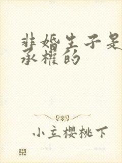 非婚生子是有继承权的