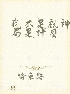 我不是戏神大结局是什么封面