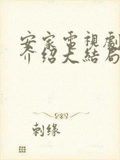 安家电视剧剧情介绍大结局