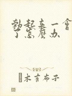 勃起来一会就软了怎么办