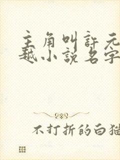 主角叫许元的穿越小说名字