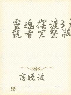 灵魂摆渡3免费观看完整版封面