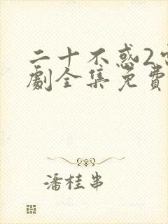 二十不惑2电视剧全集免费播放封面