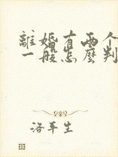 离婚有两个孩子一般怎么判判给谁封面