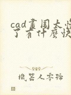 cad画图太慢了有什么快的方法