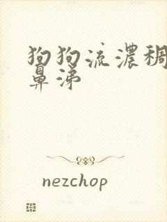 狗狗流浓稠的黄鼻涕