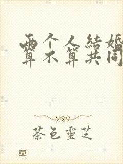 两个人结婚房子算不算共同财产封面