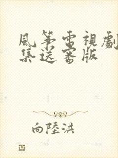 风筝电视剧51集送审版封面