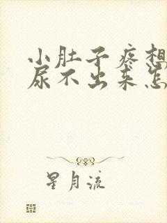 小肚子疼想尿又尿不出来怎么回事