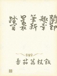 踏星笔趣阁无弹窗最新章节