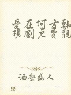 爱在何方韩剧电视剧免费观看