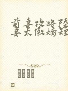 前妻攻略陆总前妻太傲娇短剧