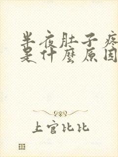 半夜肚子疼拉稀是什么原因封面