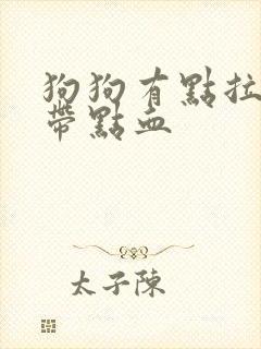 狗狗有点拉稀还带点血