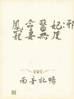 凤命医妃:邪王宠妻无度