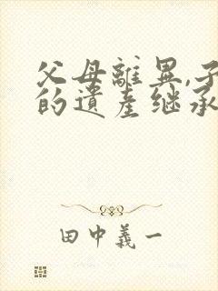 父母离异,子女的遗产继承权封面