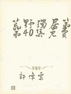 荒野独居第3季第40集免费观看