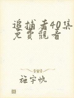 追捕者40集全免费观看