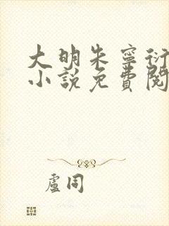 大明朱宁衍穿越小说免费阅读