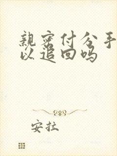 亲密付分手后可以追回吗