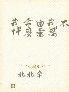 我命由我不由天什么意思