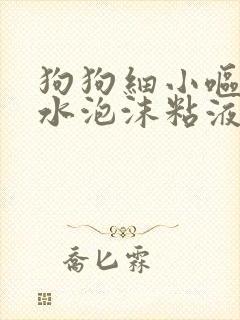 狗狗细小呕吐黄水泡沫粘液