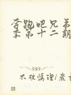 奔跑吧兄弟第十季第十二期