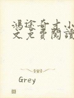 鸿途奇才小说全文免费阅读陆羽刘云峰