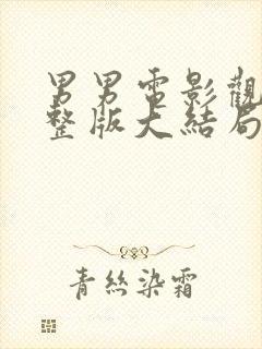 男男电影观看完整版大结局免费高清