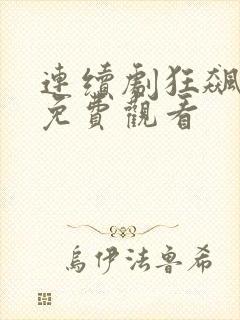 连续剧狂飙全集免费观看