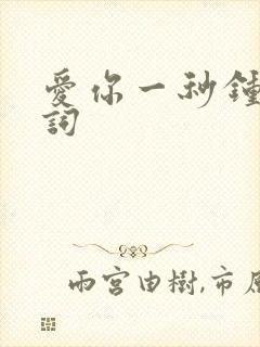 爱你一秒钟 歌词