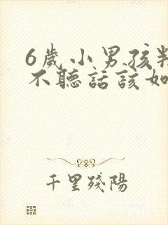 6岁小男孩叛逆不听话该如何管教?