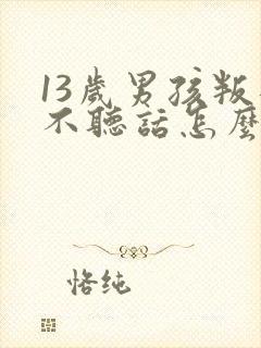 13岁男孩叛逆不听话怎么办