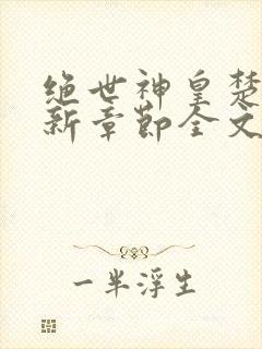 绝世神皇楚风最新章节全文阅读