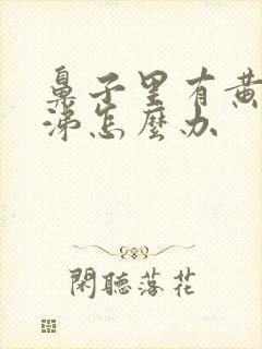 鼻子里有黄稠鼻涕怎么办