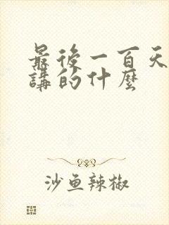 最后一百天小说讲的什么