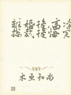 离婚后,高冷女总裁后悔完结篇封面