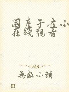 国产午夜小视频在线观看