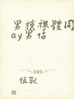 男模裸体同性gay男站