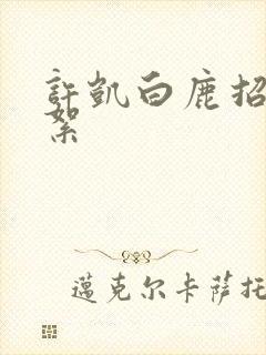 许凯白鹿招摇花絮