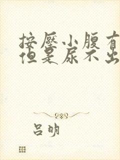 按压小腹有尿意但是尿不出