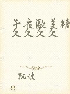 午夜欧美精品久久久久久