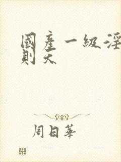 国产一级淫片武则天封面