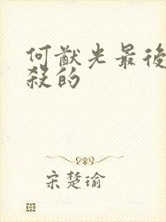 何猷光最后被谁杀的封面