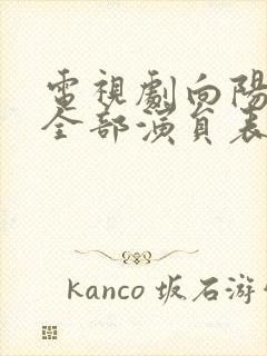 电视剧向阳而生全部演员表封面