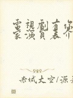 电视剧有你才有家演员表介绍