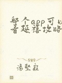 哪个app可以看延禧攻略