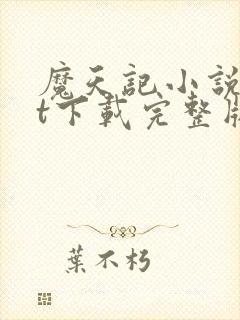 魔天记小说txt下载完整版封面