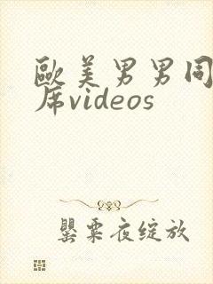 欧美男男同性大席videos