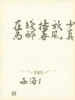 在线播放少年白马醉春风真人版电视剧